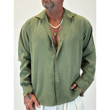 Organic Tesla Gömlek Haki