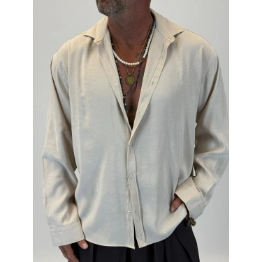 Organic Tesla Gömlek Bej