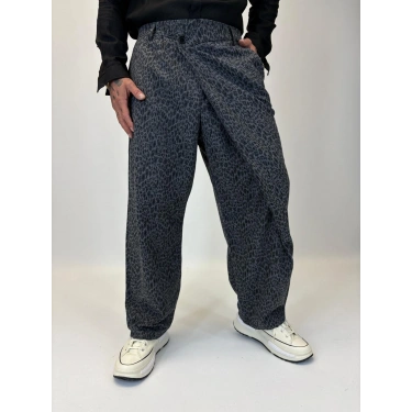 Tokyo Style Jakarlı Pantolon Siyah