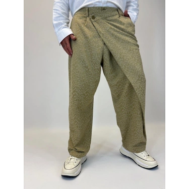 Tokyo Style Jakarlı Pantolon Bej