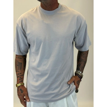 Basic Oversize T-shirt Açık Gri