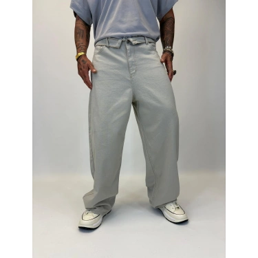 Tky Süper Baggy Yıkamalı Pantolon Gri