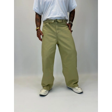 Tky Süper Baggy Yıkamalı Pantolon Yeşil