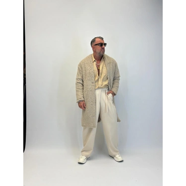 CAPO Zincir Düğme Detaylı Kaban Vizon