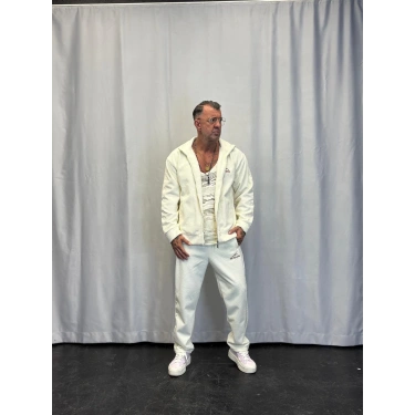 Crocodile Fur Takım Beyaz