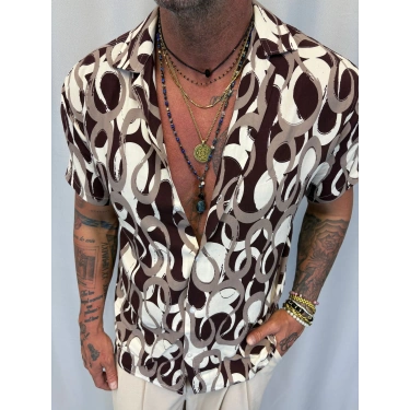 Desenli Kısa Kol Gömlek