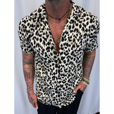 Desenli Kısa Kol Gömlek