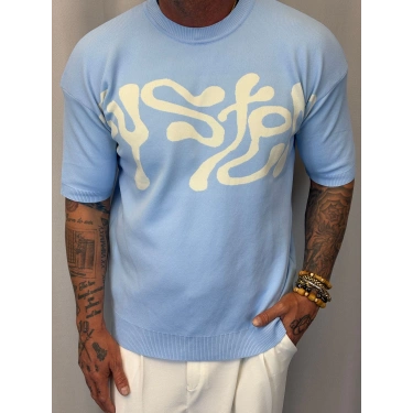 İpek Triko System T-Shirt Mavi