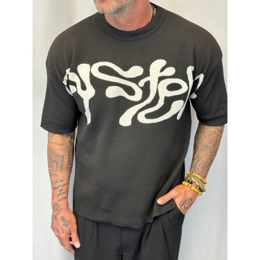 İpek Triko System T-Shirt Siyah