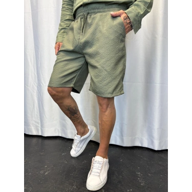 Jakarlı Şort Yeşil