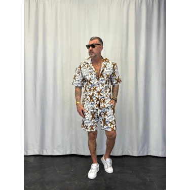 Kapitone Desenli Takım Kahve