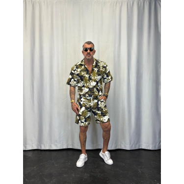 Kapitone Desenli Takım Yeşil