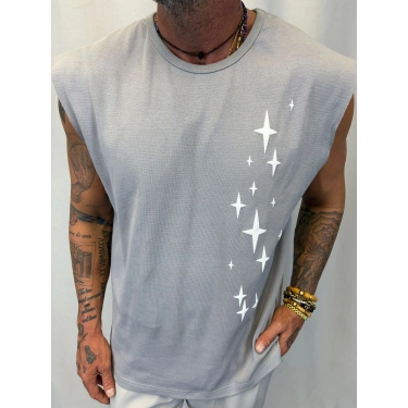 Kolsuz Penye T-Shirt Gri