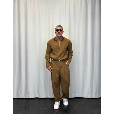 Modal 3 Düğmeli Takım Kahve