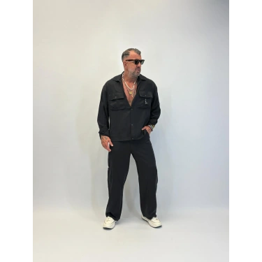 Orgnc Tencel Oversize Takım Siyah