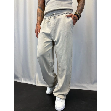 Pamuk Yıkamalı Eşofman Altı Taş