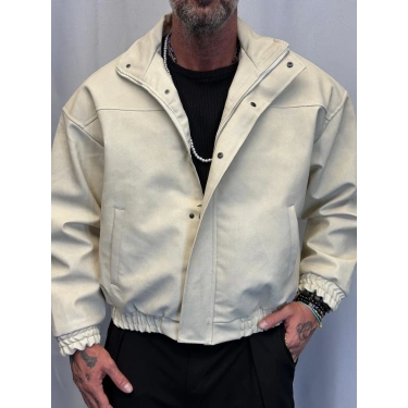 Petek Effect Pu Deri Mont Beyaz