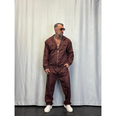 Powder Şerit Detaylı Takım Acı Kahve