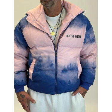 Puffer Mont Lacivert Desenli