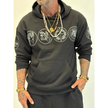 Rome Icon Hoodie Siyah