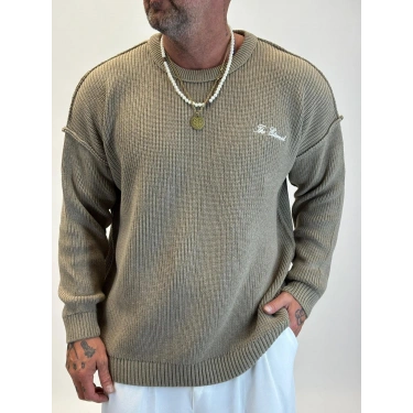 Sırt Nakışlı Kazak Bej