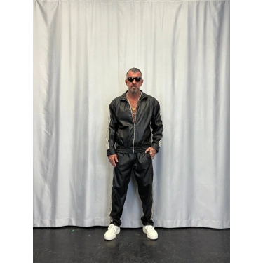 Snake Leather Takım Siyah