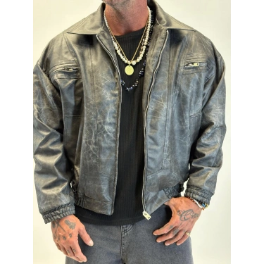 Special-3 Washing Effect Pu Deri Mont Siyah