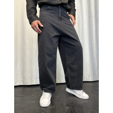 Süper Baggy Denim Pantolon Siyah