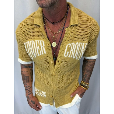 Triko Akrilik Under Gömlek Hardal