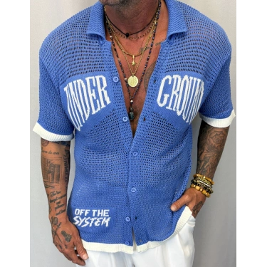 Triko Akrilik Under Gömlek Mavi