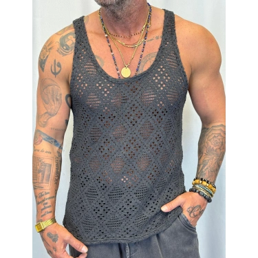 Triko Örme Atlet Antrasit