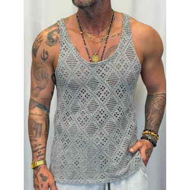 Triko Örme Atlet Gri