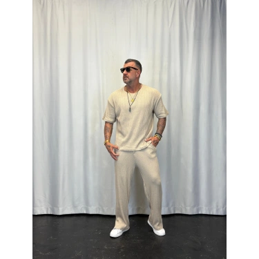 Triko Örme Takım Bej