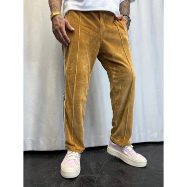 Velvet Kadife Eşofman Altı Camel