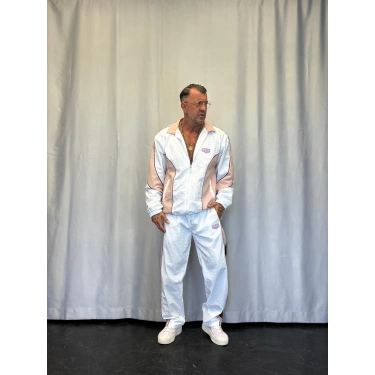 Vintage Crinkle Takım Beyaz