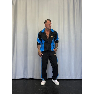 Vintage Crinkle Takım Siyah