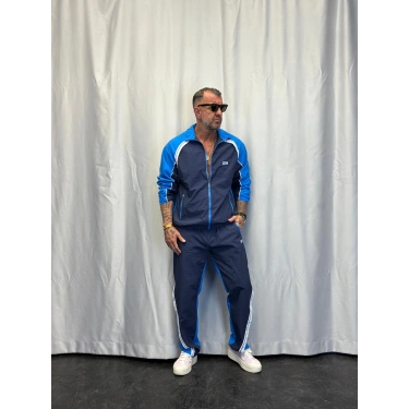 Vintage Şerit Detaylı Takım Lacivert