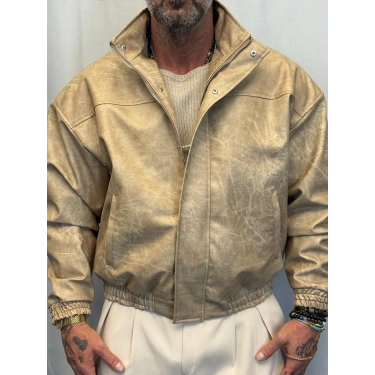 Washing Effect Pu Deri Mont Bej