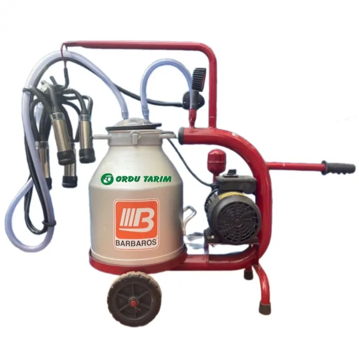 Bartech C30 Yağlı Sistem Tek Sağım 30 lt Alüminyum Güğüm Süt Sağım Makinası