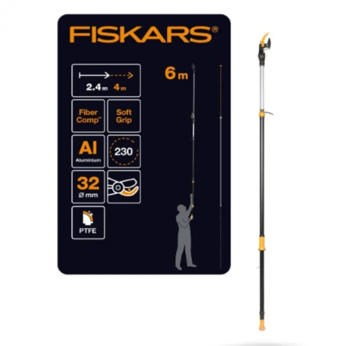 Fiskars 1023624 Teleskopik Yüksek Dal Budama Makası