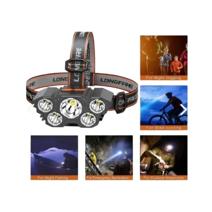 Kafa Lambası 5 Başlıklı Şarjlı