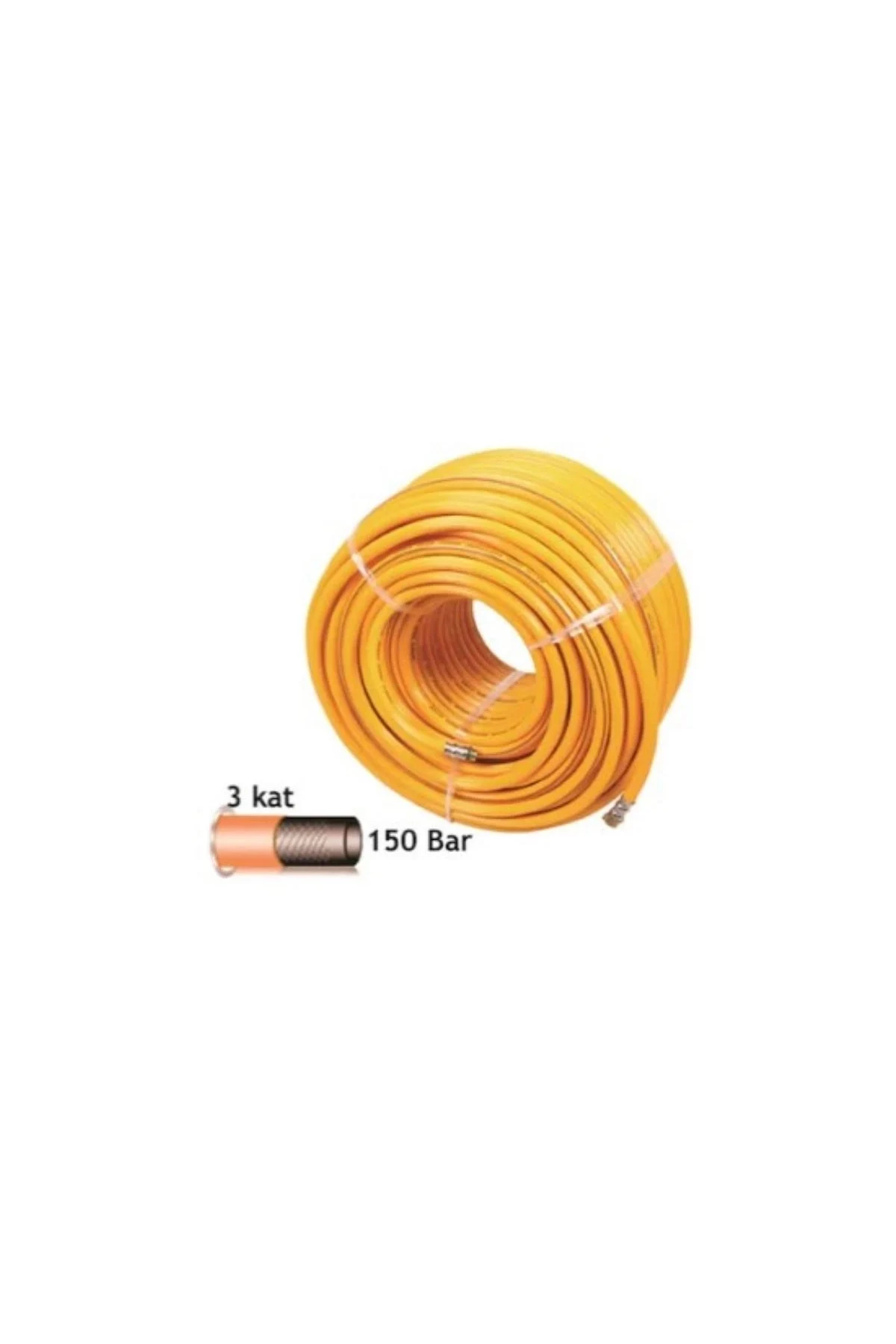 Baco BC-8-50 İlaçlama Hortumu 50 m 8 Ml 3 Kat Sarı
