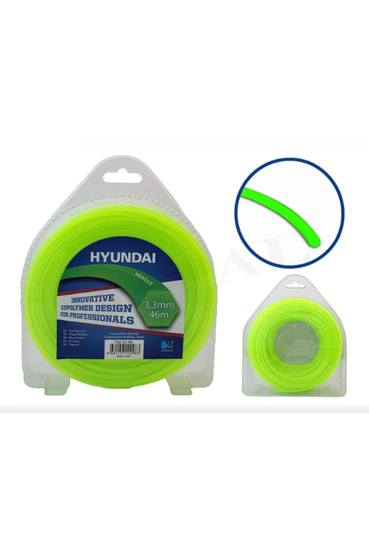 Hyundai Misina 3.3MM 46M Hexcut Fosforlu Yeşil