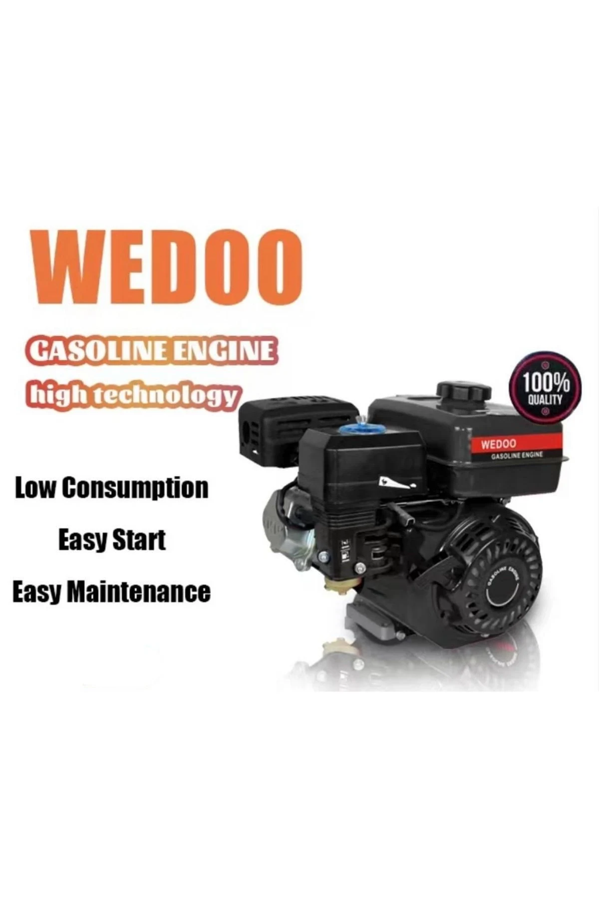 Wedoo Tek Motor 6.5 HP Benzinli İpli Kamalı
