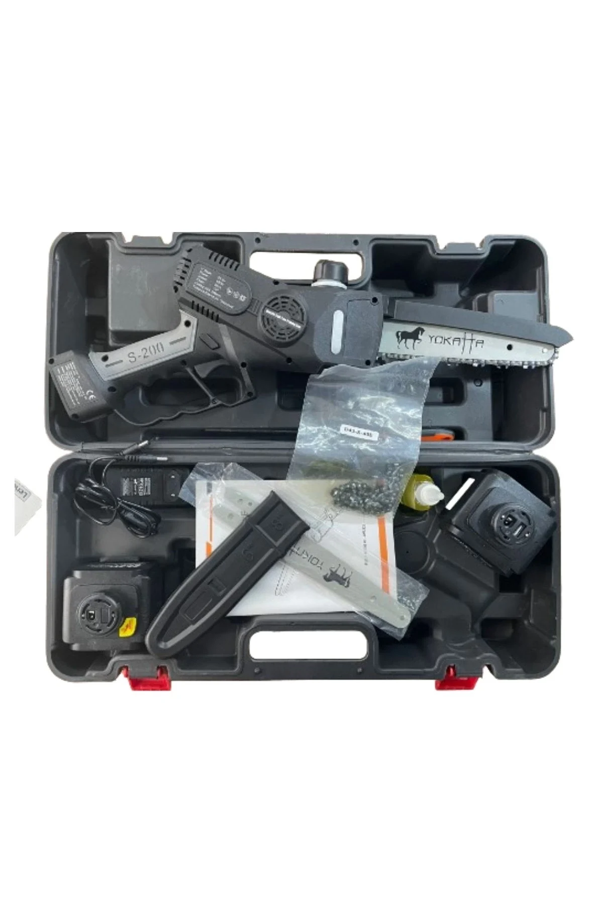 YOKATTA S-200 Çift Akülü Budama Testeresi 4 + 4 Ah. 25 V