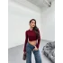 FESTA BORDO UZUN KOLLU CROP BLUZ