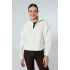HALO EKRU WELLSOFT BELİ AYARLANABİLİR CROP OVERSIZE SWEATSHIRT
