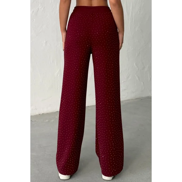 KADIN VİVA BORDO TAŞLI MODAL EŞOFMAN