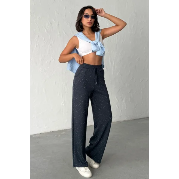 KADIN VİVA ANRASİT TAŞLI MODAL EŞOFMAN