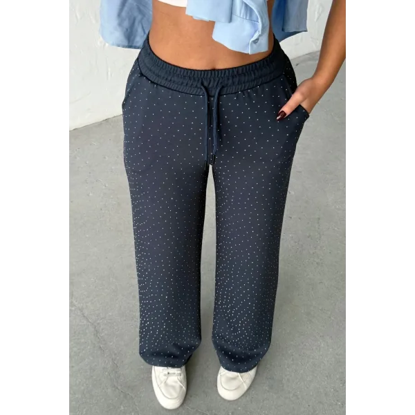 KADIN VİVA ANRASİT TAŞLI MODAL EŞOFMAN